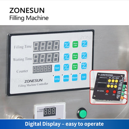 ZONESUN ZS-DTMP1D Magnetic Pump Liquid Filling Machine with Conveyor