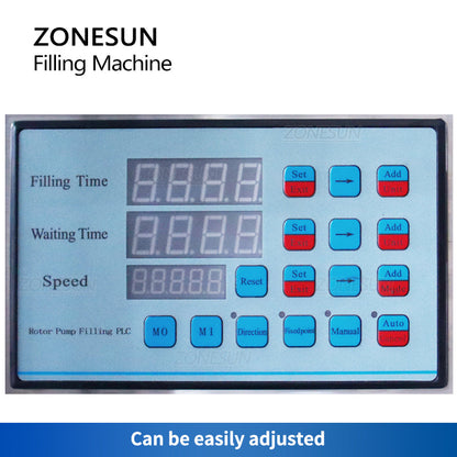 ZONESUN ZS‑DTGT900U Rotor Pump Paste Filling Machine with 100 L Hopper