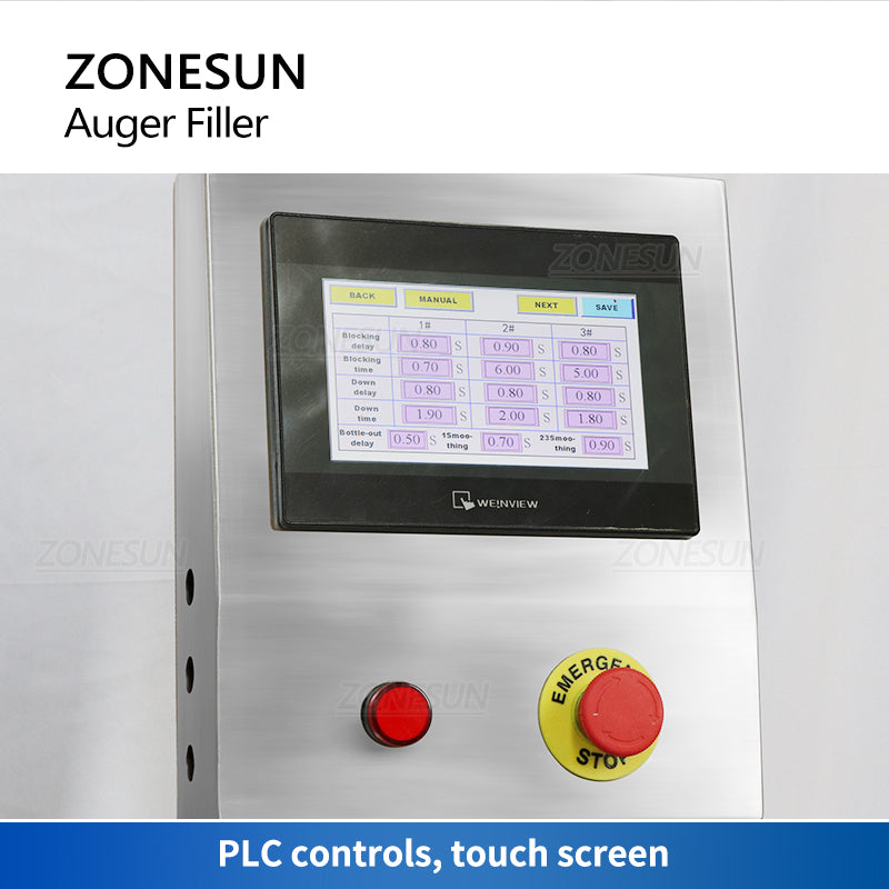 ZONESUN ZS-FM4A Auto 3 Heads Servo Motor Auger Powder Filling Machine