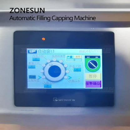 ZONESUN Macchina automatica per il riempimento e la tappatura di liquidi con pompa peristaltica per bottiglie di penicillina con alimentatore per tappi 