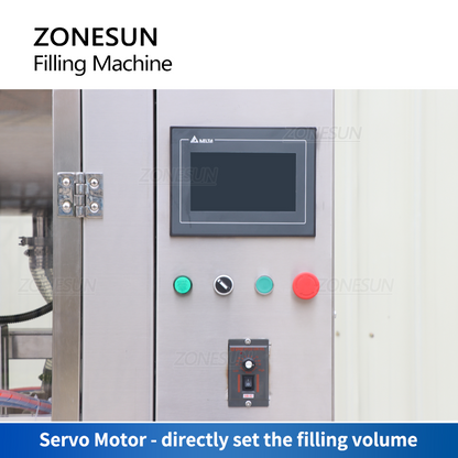 ZONESUN ZS-SV4P Máquina automática de llenado de pasta con bomba de pistón con servomotor de 4 boquillas 
