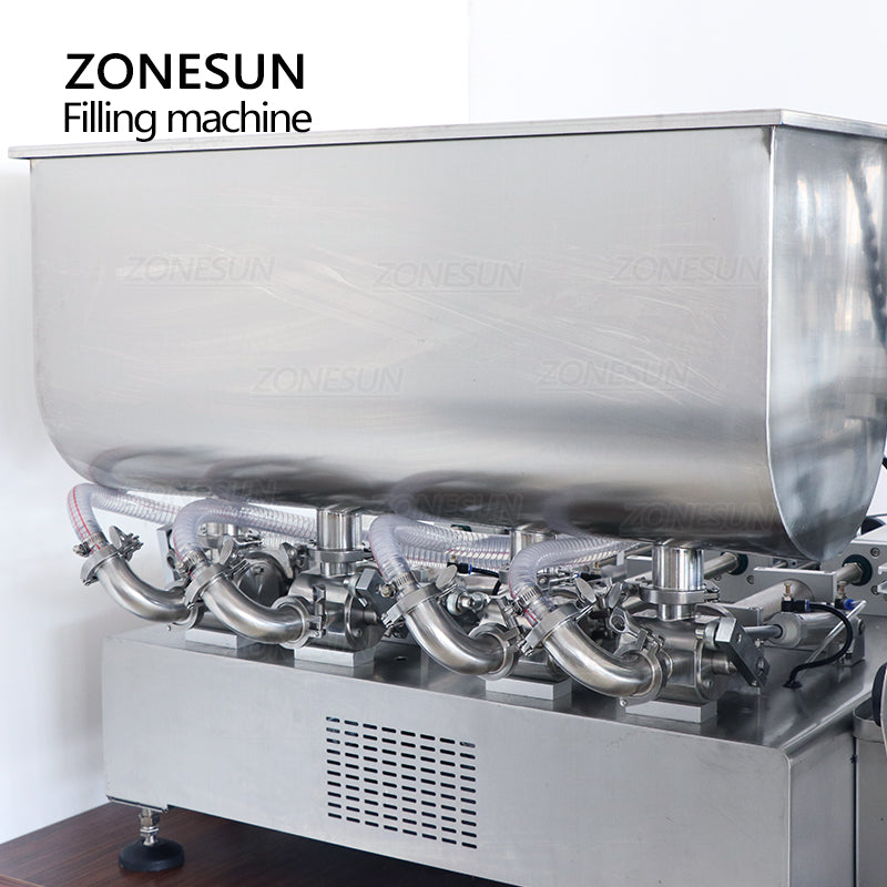 ZONESUN ZS-DTGT4T Pneumatic 4-Nozzle Paste Liquid Filling Machine