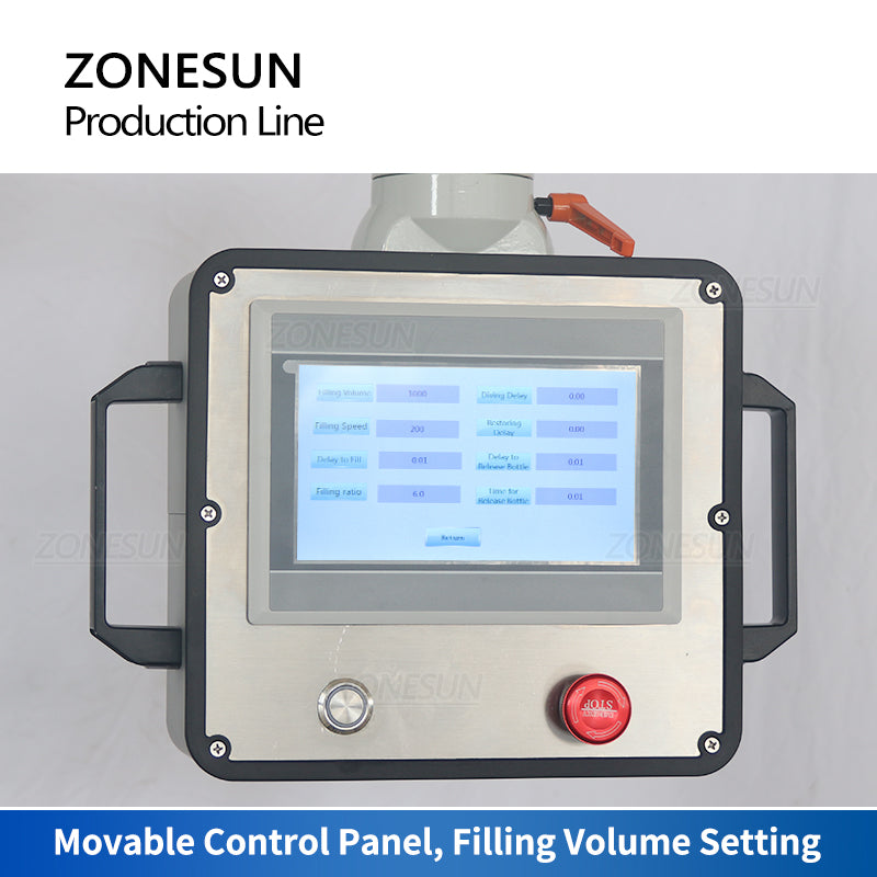ZONESUN Servo Motor Rotor Pump Paste Filling Capping Labeling Line