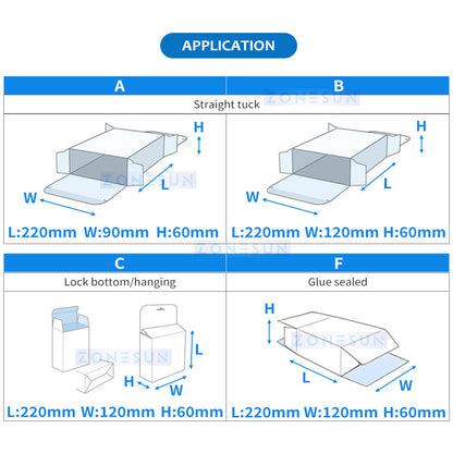 ZONESUN ZS-ZH120 Automatic Carton Folding Gluing Machine