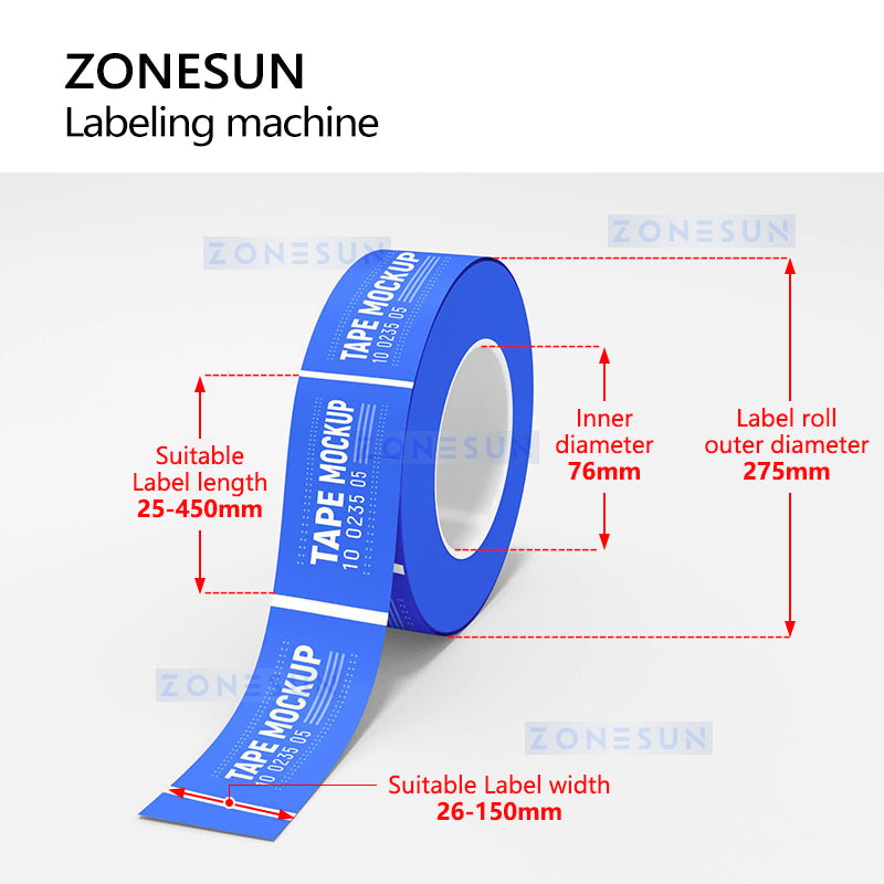 ZONESUN ZS‑TB130 Single/Double Side Automatic Round Bottle Labeler