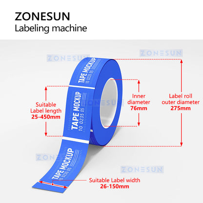 ZONESUN ZS‑TB130 Single/Double Side Automatic Round Bottle Labeler