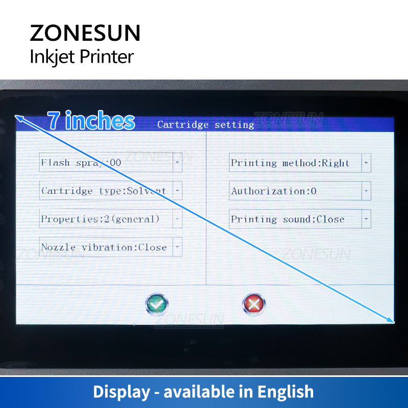 ZONESUN ZS-TIP127 Tabletop Inkjet Date Code and Pattern Printer