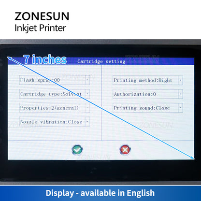 ZONESUN ZS-TIP127 Tabletop Inkjet Date Code and Pattern Printer
