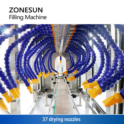 ZONESUN ZS‑BDM4000 Glass Bottle Drying Machine for Filling Lines