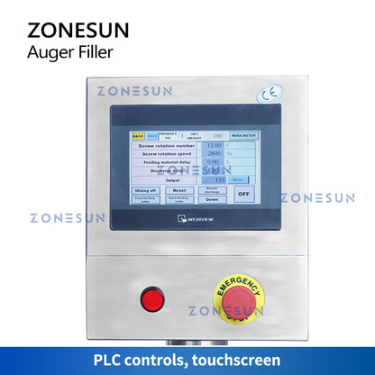 ZONESUN ZS-FM5A Servo Motor Automatic Auger Powder Filling Machine