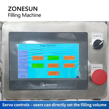 ZONESUN ZS‑YT6T‑6PX 6Head Servo Piston Paste Filling Machine with Pump