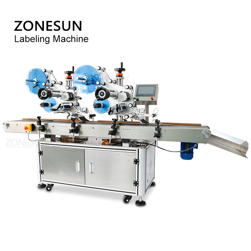 ZONESUN ZS‑TB831B Dual‑Head Automatic Flat Labeling Machine ±1 mm
