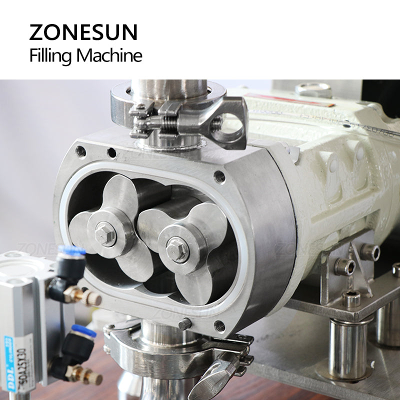 ZONESUN ZS-DTGT900M Rotor Pump Paste Filling Machine with Mixer&Heater