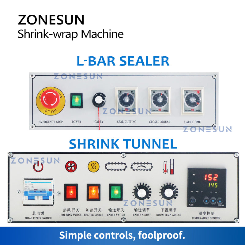ZONESUN ZS-SPL3 PVC & Polyolefin Film L-bar Sealing Shrinking Machine