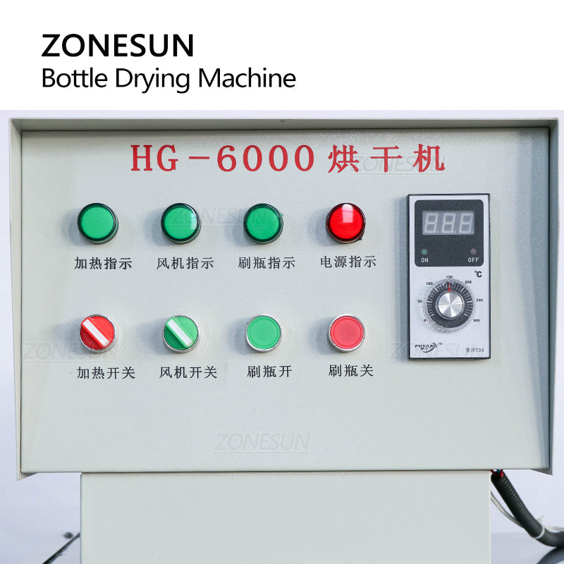 ZONESUN ZS‑HG6000 Glass Bottle Drying Machine for Production Lines