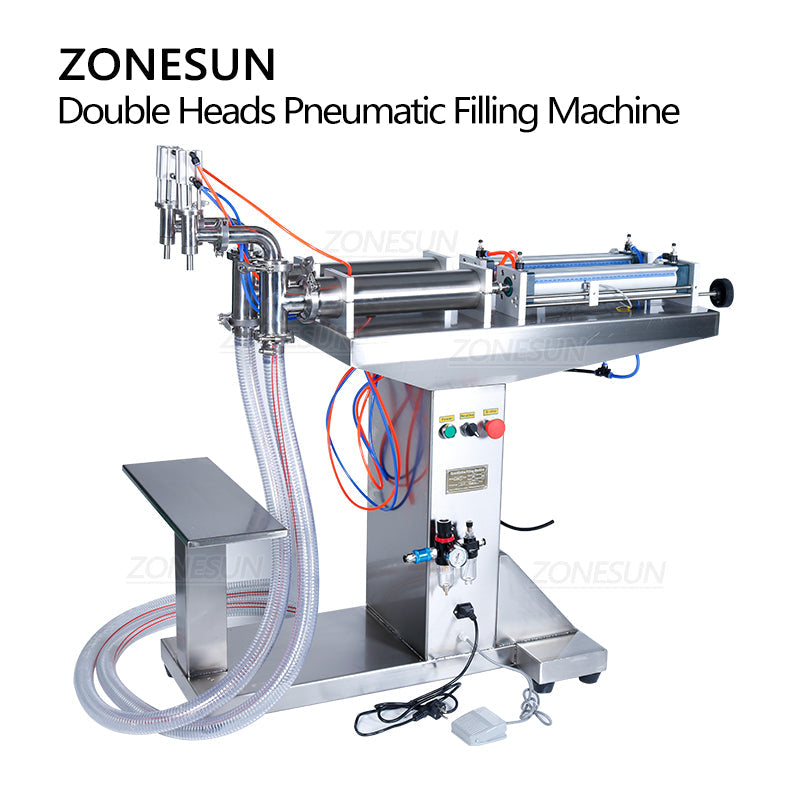 ZONESUN ZS-YTFS2 Pneumatic Dual-Nozzle Liquid Filling Machine