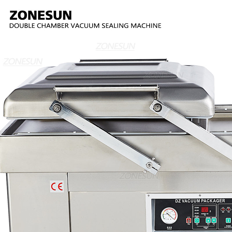 ZONESUN Automatic Double Chamber Vacuum Sealer with Date Coding