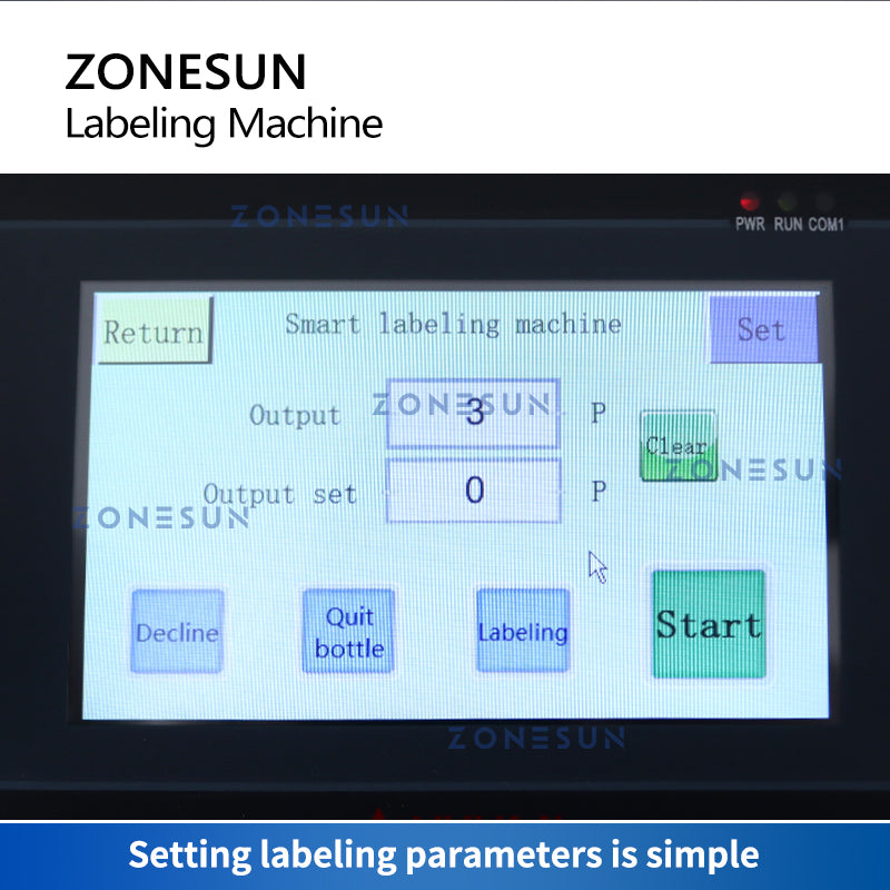 ZONESUN ZS-TB101 Slideway Round Bottle Labeling Machine with Slide