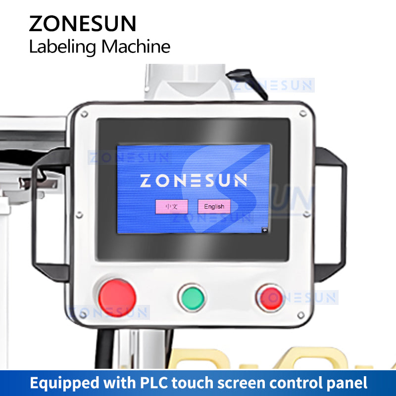 ZONESUN ZS-GTB12S Automatic Hot Melt Glue Bottle Labeling Machine
