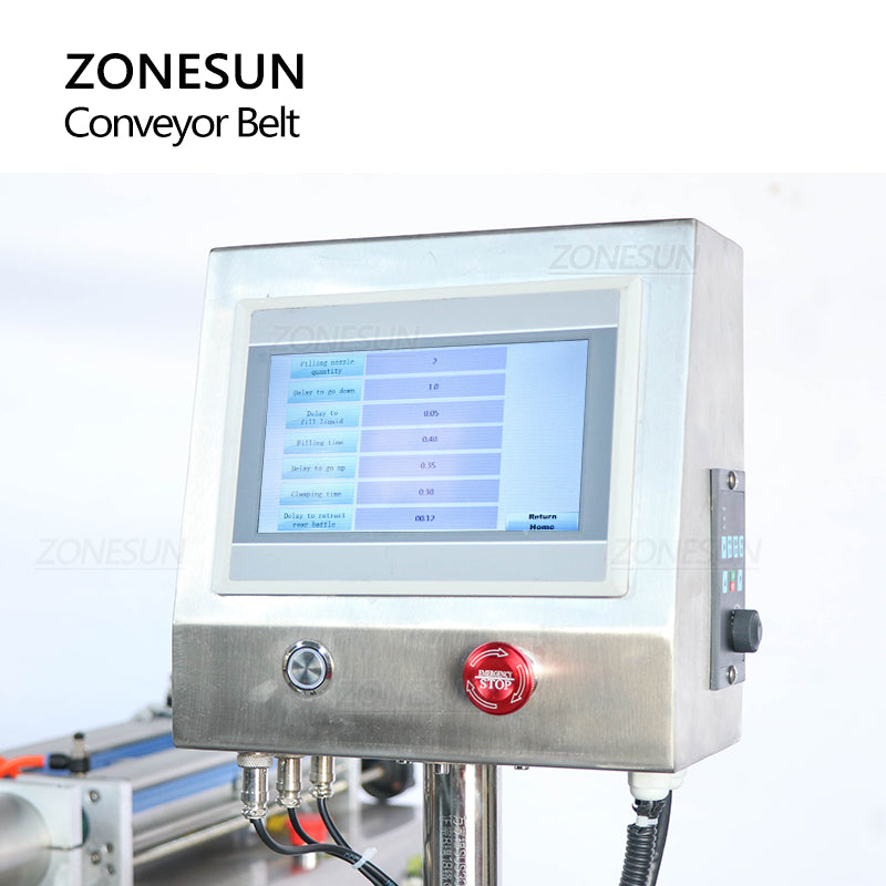 ZONESUN ZS-CB100P 1.9m Automatic Chain Conveyor Belt with PLC Control