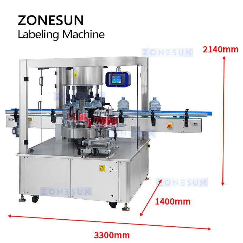 ZONESUN ZS-CYGDP6 Automatic Single/Double Side Round Bottle Labeler