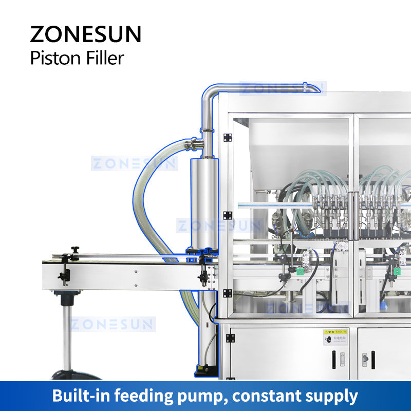 ZONESUN ZS-YT12T-12PX 12-Nozzle Servo Paste Filling Machine with Pump