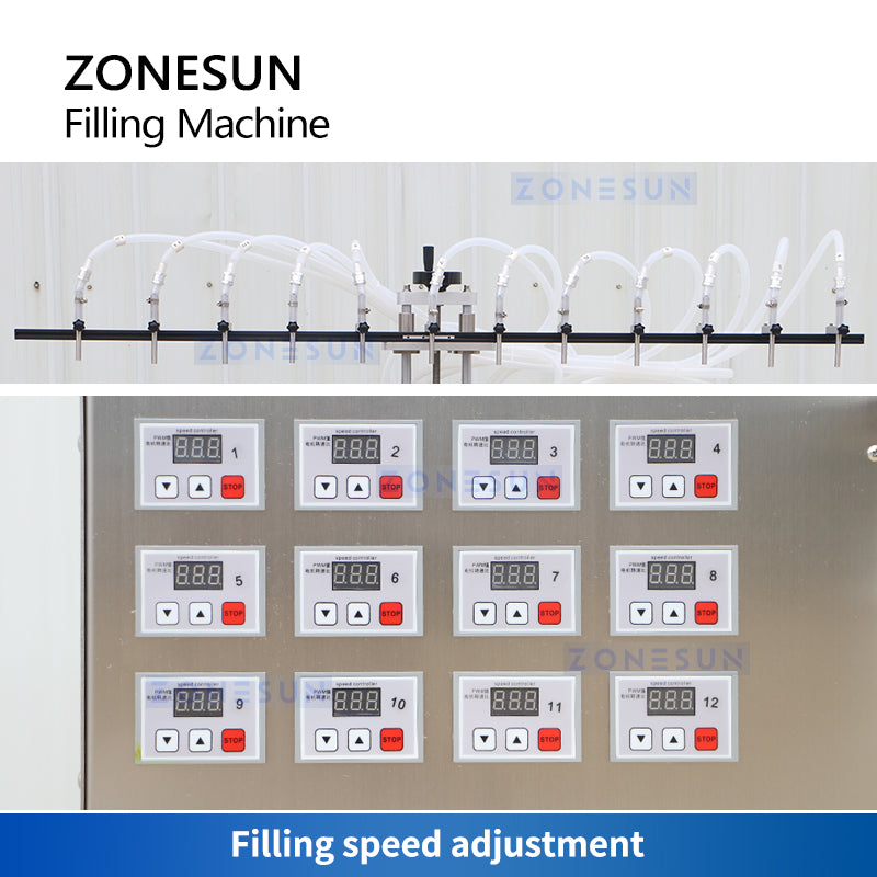 ZONESUN ZS-MPYT12P Semi Automatic Magnetic Pump Liquid Filling Machine
