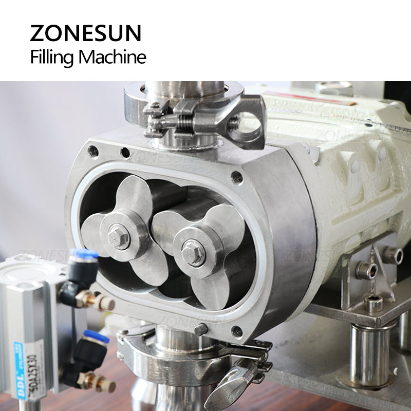 ZONESUN ZS-DTGT900P Auto Rotor Pump Paste Filling Machine with Hopper