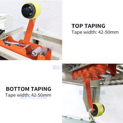 ZONESUN ZS-FKC4650 Automatic Carton Sealing and Labeling Machine
