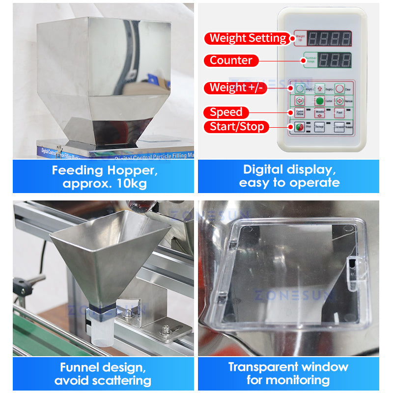ZONESUN ZS-PFC500 Automatic Granule Weighing and Filling Machine