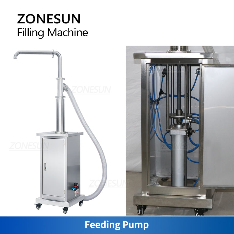 ZONESUN ZS‑DTPT2 Pneumatic Paste Filler with Mixing Tank&Feeding Pump