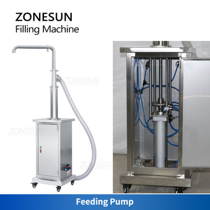 ZONESUN ZS‑DTPT2 Pneumatic Paste Filler with Mixing Tank&Feeding Pump