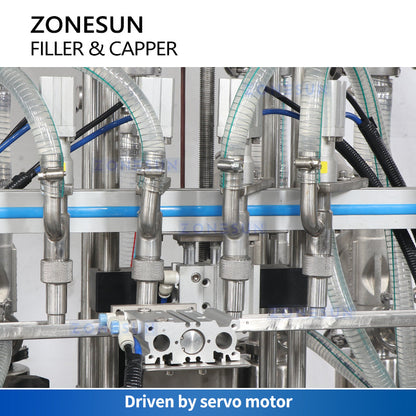 ZONESUN ZS-FAL180B4 Automatic Paste Filling & Cap Pressing Line