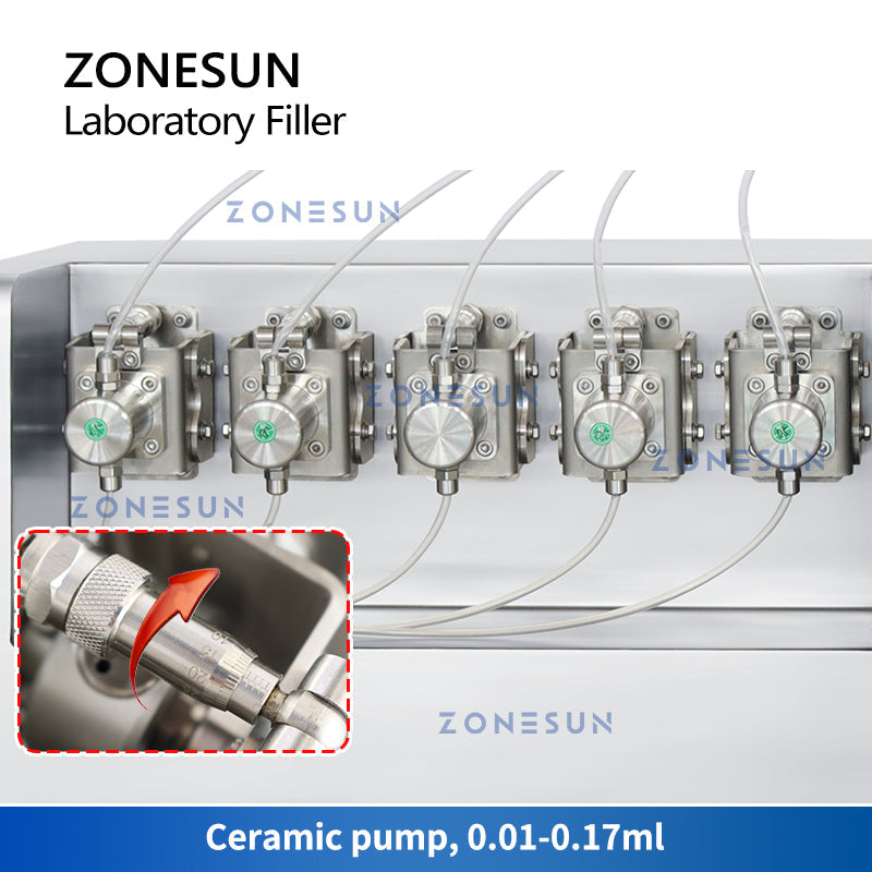 ZONESUN ZS-YTCPD5 5 Nozzles Auto Ceramic Pump Liquid Filling Machine