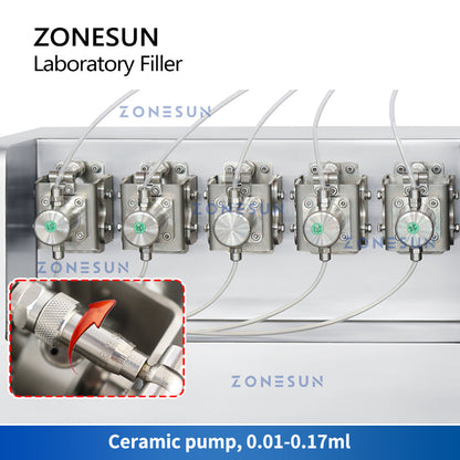 ZONESUN ZS-YTCPD5 5 Nozzles Auto Ceramic Pump Liquid Filling Machine