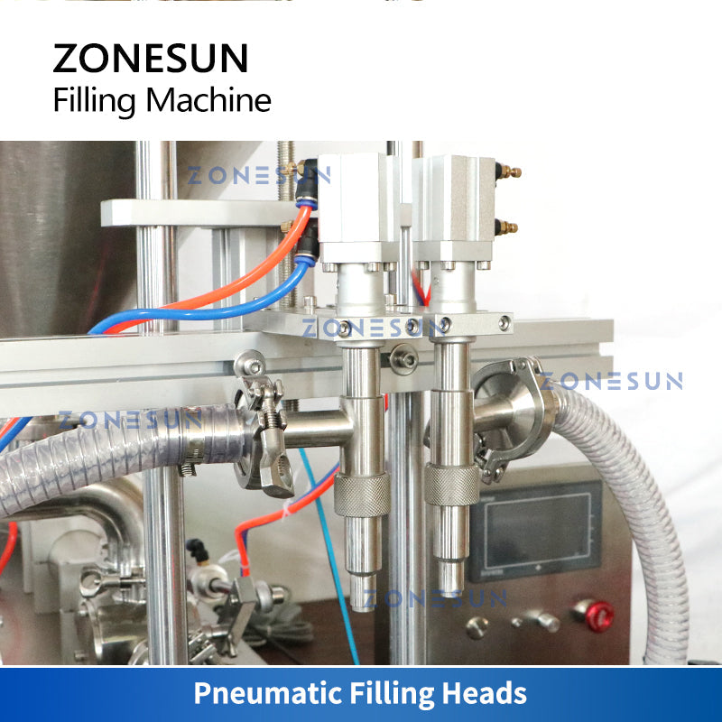 ZONESUN ZS-DTGT2 Automatic 2 Nozzles Pneumatic Piston Paste Filler
