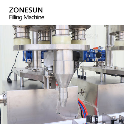 ZONESUN ZS-KL01 2-Nozzle Granule Powder Filler with Dual Hoppers