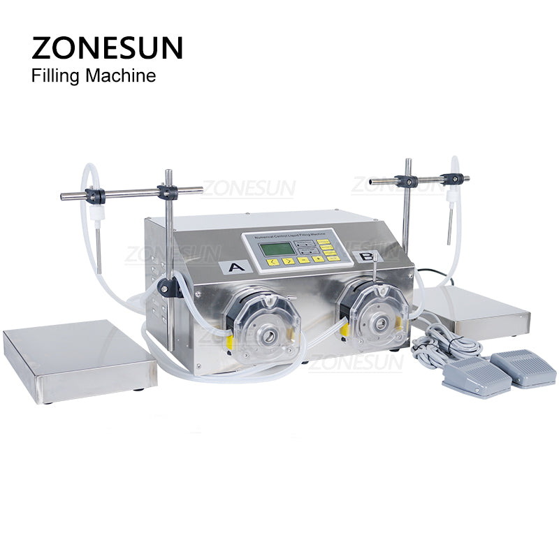 ZONESUN ZS-PP532W Liquid Weighing Filling Machine with Dual Nozzles