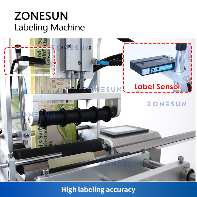 ZONESUN ZS-TB101 Slideway Round Bottle Labeling Machine with Slide
