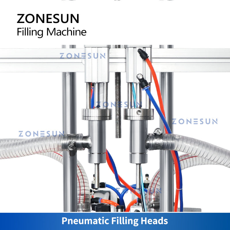 ZONESUN ZS-DTYT2 Automatic Pneumatic Piston 2 Nozzles Filling Machine