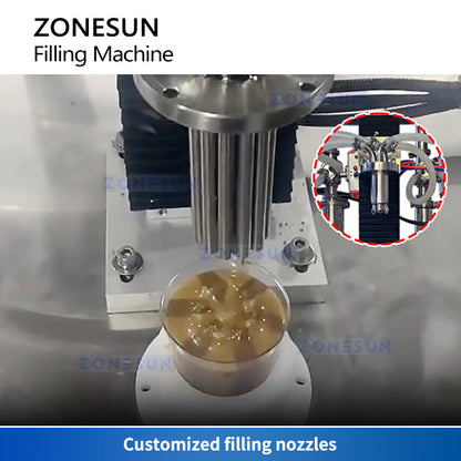 ZONESUN ZS-FM250 Semi-automatic Dual-Color Swirl Paste Filling Machine