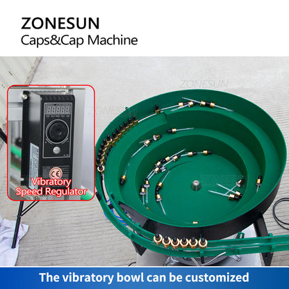 ZONESUN ZS‑XG16E Automatic Dropper Bottle Capping Machine with Feeder