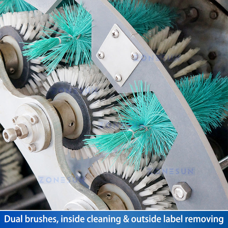 ZONESUN ZS-BLR18 Bottle Label Remover with 18-Station Rotating Wheel