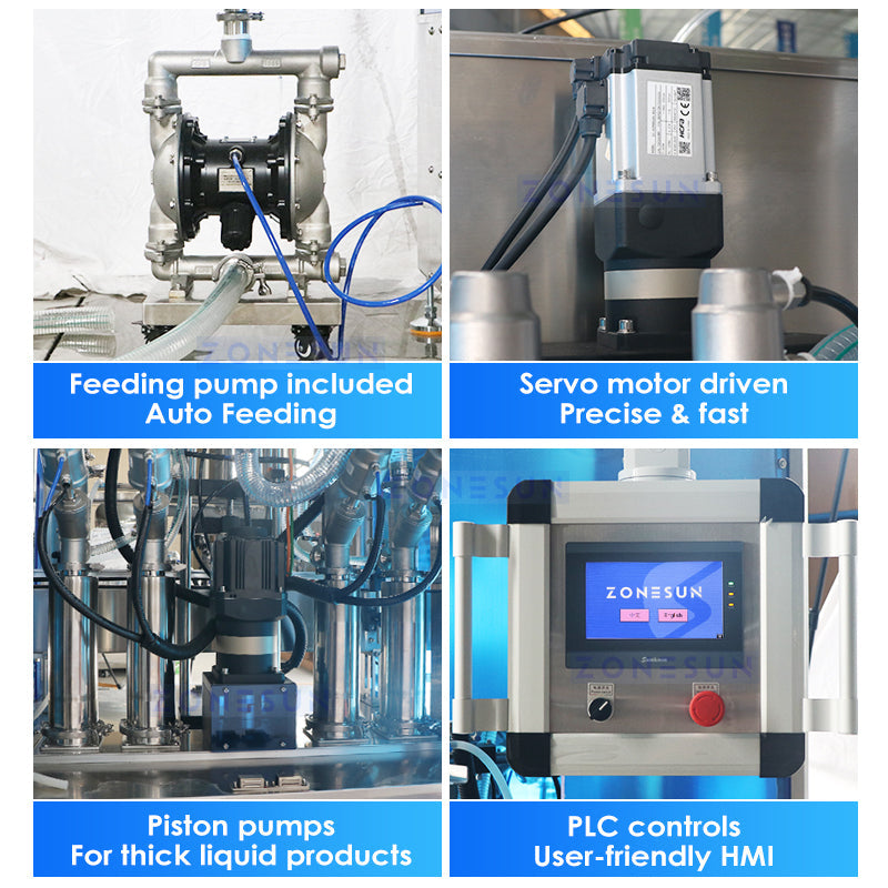 ZONESUN ZS-YTT4-4PXD High-Speed Automatic Liquid Filling Machine