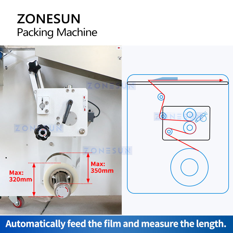 ZONESUN ZS-ZB350X Horizontal Flow Wrapping Packaging Machine
