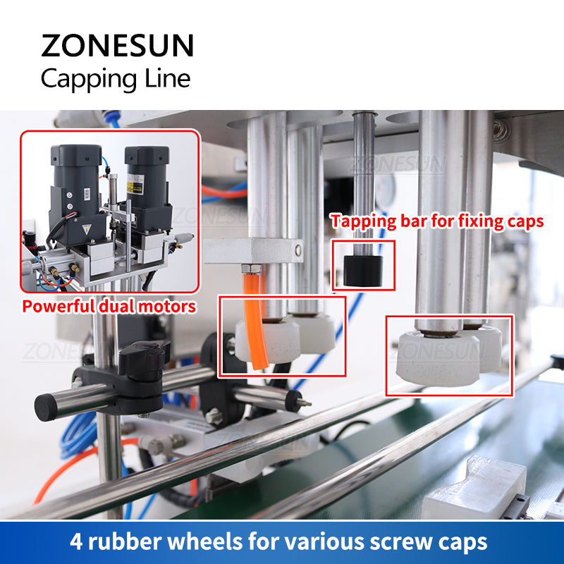 ZONESUN ZS‑XG6100C Automatic Screw Capper with Customizable Conveyor