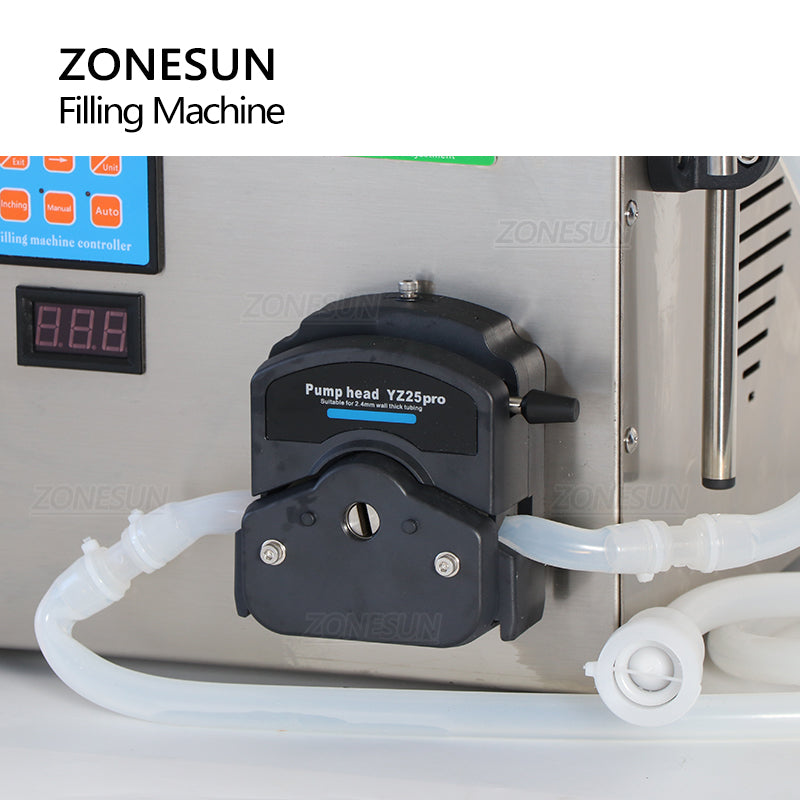 ZONESUN Semi-auto Liquid Filling Machine with Dual Nozzles