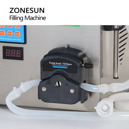 ZONESUN Semi-auto Liquid Filling Machine with Dual Nozzles