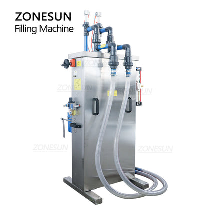 ZONESUN Fully Pneumatic Semi-Auto Corrosive Liquid Filling Machine