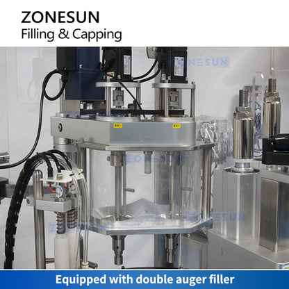 ZONESUN ZS-AFC24 Tappatrice automatica per riempimento coclea di polvere per fiale 